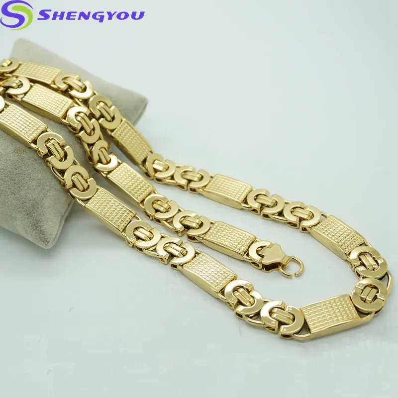 High Quality Gold Jewelry Set 18k Gold Plated Man Gold Chain Necklace