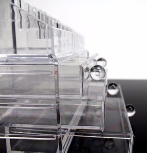 Organizzatore di Trucco acrilico Per Cosmetici di Stoccaggio-<span class=keywords><strong>2</strong></span> Pezzo di Qualità di Visualizzazione Per Make Up & Jewelry - Clear Organizer Caso supporto - Product Image 4