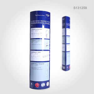 Publicidade Elíptica Pop up Papelão Totem Banner Exibição Impressa Papelão Totem Display <span class=keywords><strong>Stand</strong></span>