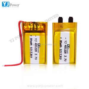 El Mejor Precio de china 4,8mm x 12mm x 20mm <span class=keywords><strong>3</strong></span>,7 V 80 mAh batería de polímero de litio con lipo celda única - Product Image 2