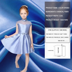 Đàn hồi màu tinh khiết mềm <span class=keywords><strong>polyester</strong></span> satin vải cho lót - Product Image 5