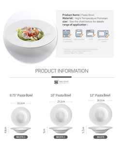 Nouvelle Idée Pur Blanc En Céramique Assiette à Pâtes, Plateau de Fromage Conseil ~ - Product Image 5