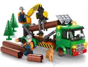 Kompatibel dengan Semua Merek Utama Hutan Logging Truck Mainan Teknik Mobil Set Mainan Semua Situs Panas 6 + Tahun Anak-anak hadiah Mainan PA02059