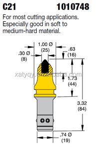 Wolfram karbid spitzen C21HD Schnecken kugel zähne - Product Image 6
