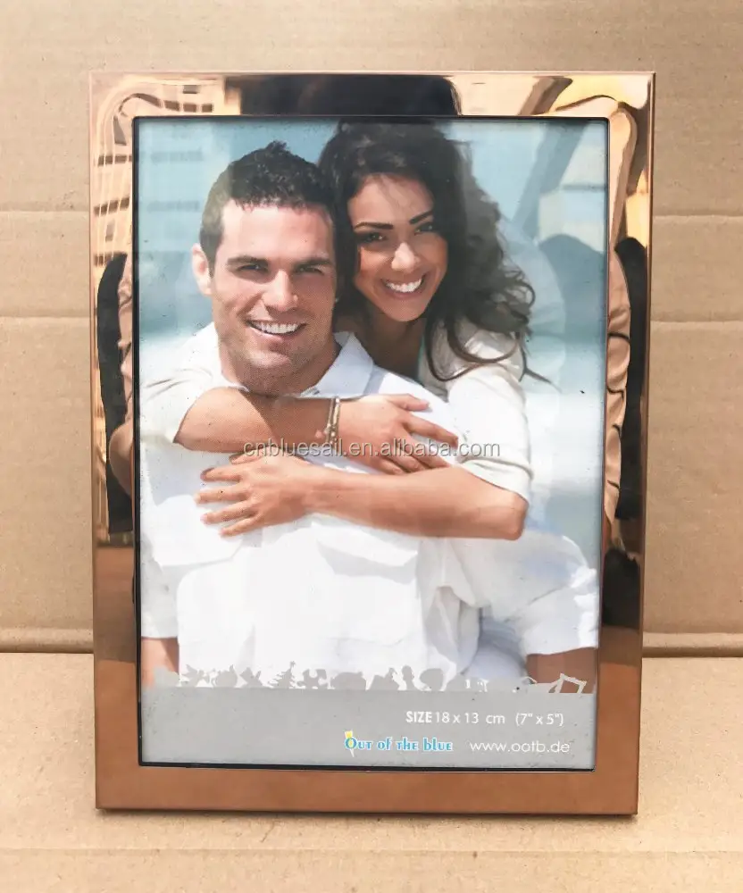 Rvs fotolijst, zilver/gouden frame foto, promotie gift