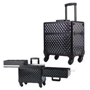 L'oréal Directe Leverancier Water-Cube Pro Aluminium Make Trolley Case Cosmetische Opslag Rolling Trein Case