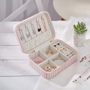 Chine Fait Main Personnalisé Portable Napa En Cuir Perle Zipper Bijoux Emballage Boîte - Product Image 3