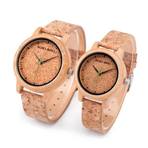BOBO BIRD China supplier portable bamboo handcrafted lovers wooden watch with different size case