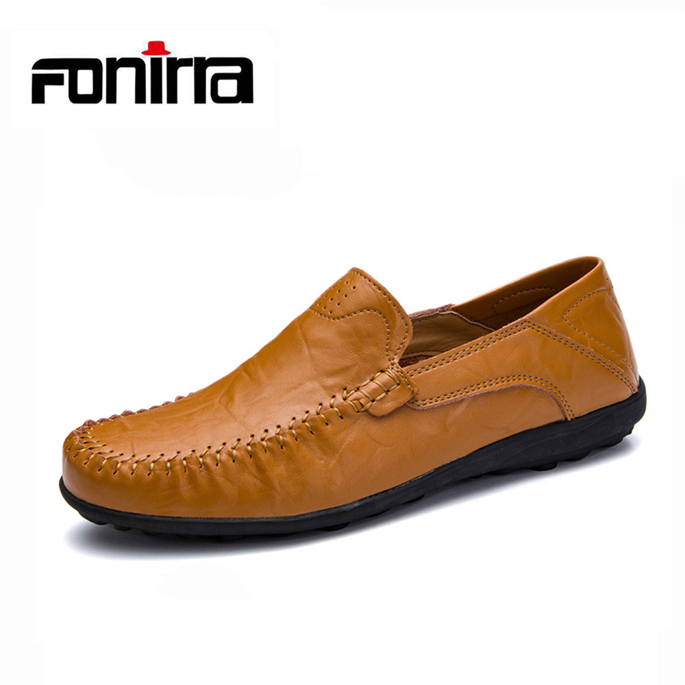 Лидер продаж, мужские классические туфли без шнуровки, дышащая повседневная обувь из натуральной кожи, удобная для мужчин