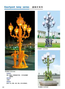 Outdoor Antique European Style 4 Lamp Garden Light Large Post Manufacturer