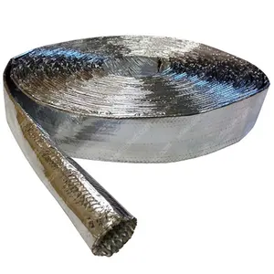 Fire Protection Heat Reflective Aluminum Foil Coated Fiberglass Sleeve