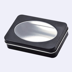 Bóng đá thẻ boong chơi thẻ hộp thiếc với PVC cửa sổ kim loại <span class=keywords><strong>tin</strong></span> có thể - Product Image 1