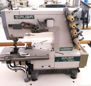 Used Industrial Siruba C007 Mechanical Cylinder Bed Arm Interlock Sewing Machine