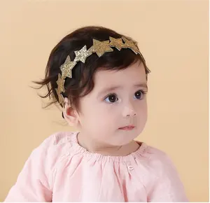 Groothandel baby meisjes glitter ster hoofdband