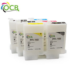 6 Couleurs 130 ML/PC Pour <span class=keywords><strong>Canon</strong></span> PFI 102 Vide Rechargeable Cartouche <span class=keywords><strong>D</strong></span>'encre Avec puce Pour <span class=keywords><strong>Canon</strong></span> iPF 500 510 <span class=keywords><strong>600</strong></span> 610 700 710 605 - Product Image 1