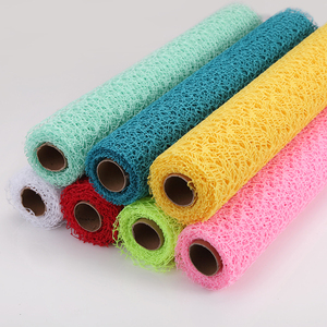 Độ bền cao polyester đầy màu sắc tulle net lưới vải giấy gói hoa đóng gói - Product Image 1