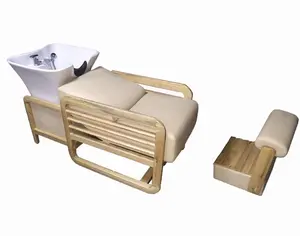 단단한 나무 새로운 미장원 샴푸 의자 및 핫 세일 머리 세척 샴푸 단위 세척 침대
