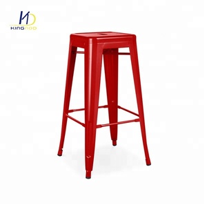 Barato buena calidad apilable Bar muebles silla alta <span class=keywords><strong>Vintage</strong></span> acero Metal taburete de la barra - Product Image 1