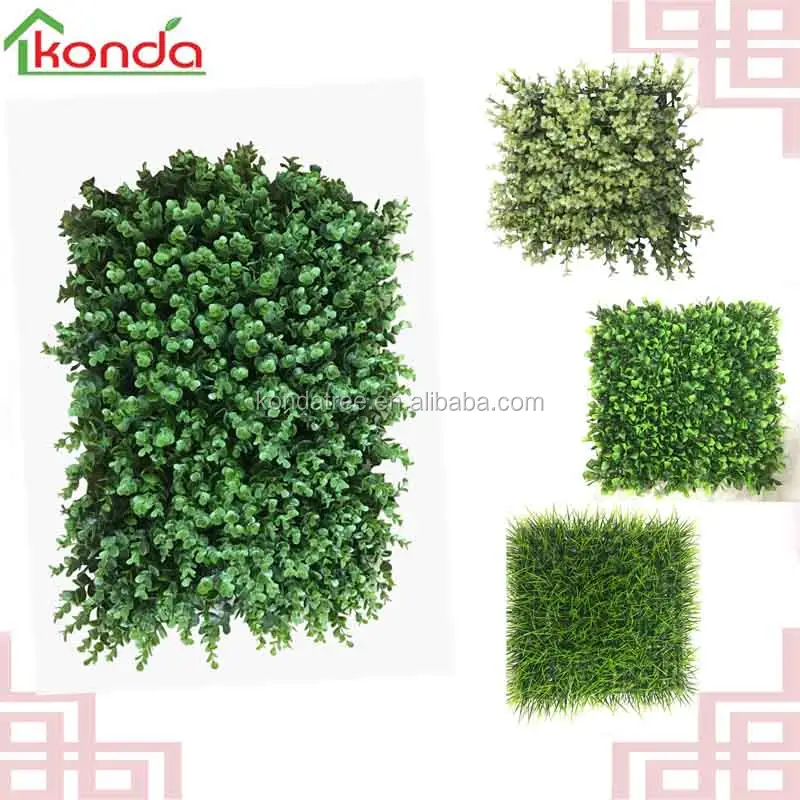 Artificial Boxwood Hedge Wall plastic foliage, ornamental foliage plants green with flowers
