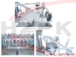 Bán buôn Tự Động 4 Người Đứng Đầu Có Thể được Tùy Chỉnh Dán Và Làm Đầy Chất Lỏng Máy + Rotary Capper Vòng Đóng Nắp Máy - Product Image 2