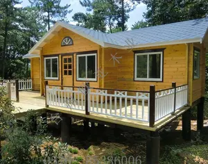 אישי עיצוב עץ טרומי בית לסלון זול וילה באיכות גבוהה ירוק בית בניין קל להרכיב בתים לנופש