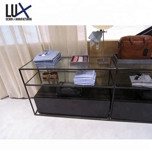 Lux ตู้โชว์เสื้อผ้าไม้โต๊ะเรือแจวแบบปรับแต่งได้ตู้โชว์เฟอร์นิเจอร์ร้านค้าปลีกระดับพรีเมียม - Product Image 5