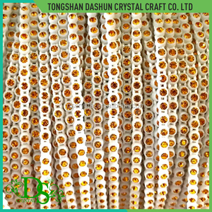 América Del sur popular shining piedra de plástico bandas rhinestone del ajuste de la moda,tira de diamantes en rollo - Product Image 5