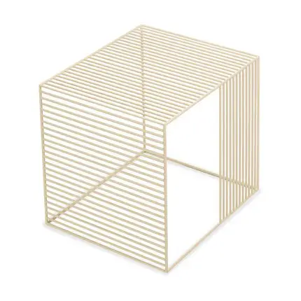 Nordic living room furniture metal wire square gold side table for sales draht tisch