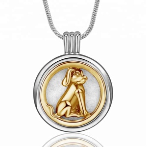 Collar con Difusor de Aceites Esenciales con Tema de Perro, Joyería de Acero Quirúrgico al por Mayor de China - Product Image 1