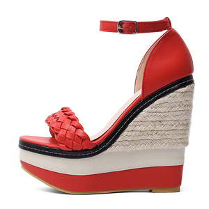 WETKISS OEM Scarpe Da <span class=keywords><strong>Donna</strong></span> Nuova Estate 2019 di Paglia <span class=keywords><strong>Espadrillas</strong></span> <span class=keywords><strong>Sandali</strong></span> Della Focaccina <span class=keywords><strong>Sandali</strong></span> Delle Signore <span class=keywords><strong>Sandali</strong></span> Con Zeppa A Buon Mercato All'ingrosso - Product Image 5