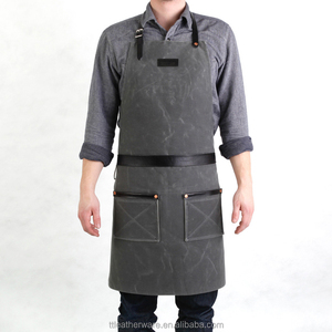 Custom Canvas <b>Garden</b> Apron with <b>Hook</b> Neck Leather Strap - Product Image 6