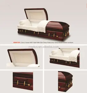 SENATOR Chinese wood veneer mdf casket and coffin manufacturer