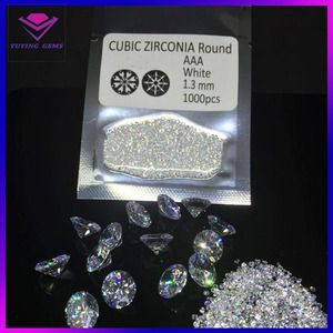 Toptan fiyat sentetik elmas yuvarlak parlak şekil Cz boncuk toptan <span class=keywords><strong>1mm</strong></span> 3mm kübik zirkon taşı - Product Image 3