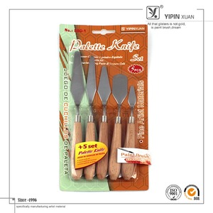 Chất lượng cao 5-mảnh gỗ Xử lý kim loại bảng sơn dao sồi gỗ thép và bán buôn Acrylic chất liệu bộ nghệ thuật - Product Image 4