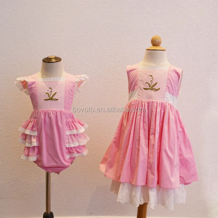 Vestido novo do desenhador para o bebê menina linda flor vestidos wdw remake vestido rosa para crianças