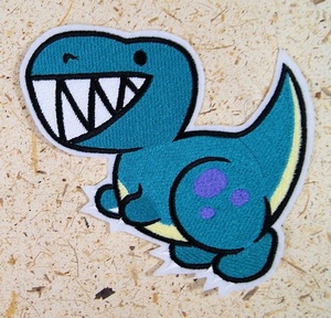 Miếng Vá Hình Khủng Long Dễ Thương Chất Lượng Cao Miếng Vá Trẻ Em Miếng Vá Thêu Hình Động Vật Hoạt Hình Cho Quần Áo Chấp Nhận Thiết Kế Tùy Chỉnh - Product Image 1