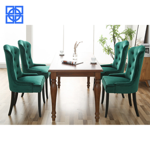 Americano tela <span class=keywords><strong>de</strong></span> comedor <span class=keywords><strong>de</strong></span> madera maciza Europea hotel bolso suave ocio retro Silla <span class=keywords><strong>de</strong></span> comedor - Product Image 2