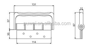 Bisagra para Puerta Plegable, Bisagra para Puerta <span class=keywords><strong>de</strong></span> Acordeón para Puerta <span class=keywords><strong>de</strong></span> Aluminio - Product Image 2