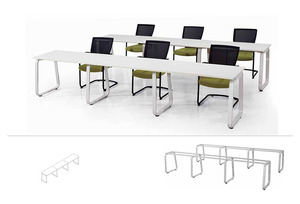 Table de réunion en bois, table de conférence, tables de conférence en forme de U - Product Image 4