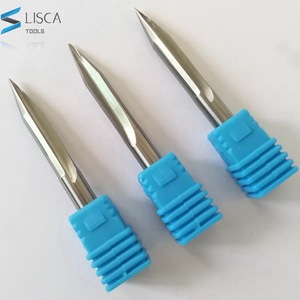 8mm shank זוגי חלילי חריטה קצת טונגסטן קרביד CNC סוף טחנות עץ חריטת סכין