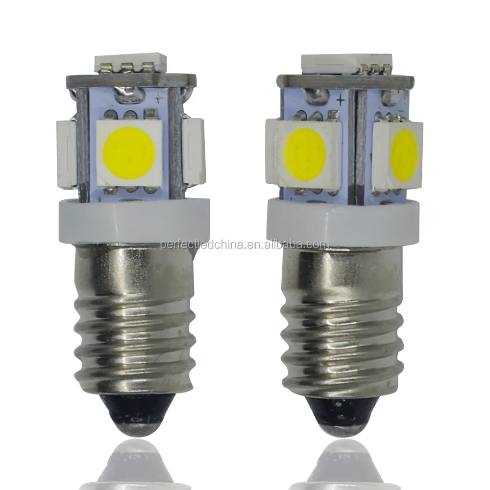 F2WORLD led E10 E8 5 smd 5led 5050 LED kaliteli 1449 428 led ışık 5SMD 1w vida tabanı 12V