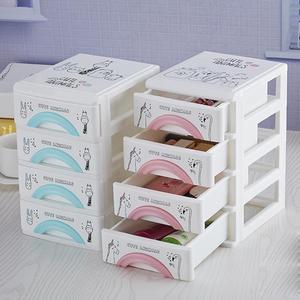 4 strati 22.6cm di alto Desktop simpatico animale Mini di plastica piccoli strumenti scatola del cassetto di stoccaggio in camera da letto dell'ufficio - Product Image 2