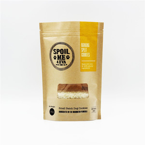 Sacchetto Kraft Personalizzato con Stampa, Busta Ermetica per Alimenti per Animali Domestici, Confezione per <span class=keywords><strong>Biscotti</strong></span> per Cani - Product Image 1