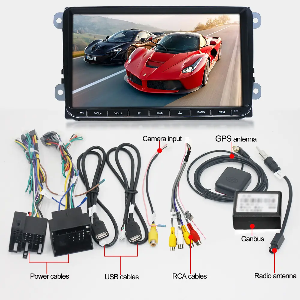 Multi-touch GPS 9 inch Android car dvd-speler gps navigatie voertuig gemonteerde voor Volkswagen universele machine