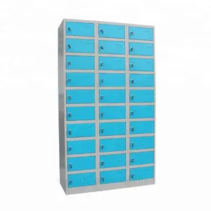 30 Door Knock Down Lockable Storage Mini Metal Clothes Locker for Salon