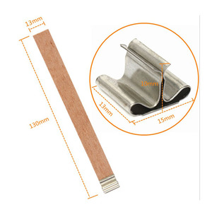 Kẹp Bấc Gỗ Hình Chữ Thập Và Lát Mỏng Bằng Thép Không Gỉ Màu Bạc Kẹp Bấc - Product Image 1