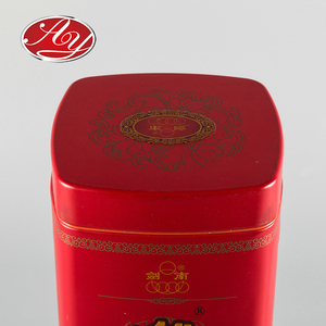 Bán buôn màu đỏ hình chữ nhật cao rượu vang Hộp quà tặng bao bì kim loại lon - Product Image 3