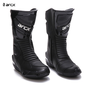 ARCX Mens Velocità <span class=keywords><strong>Biker</strong></span> Stivali Da Moto Da Corsa Moto Scarpe In Pelle Moto Auto Da Corsa Stivali di Usura