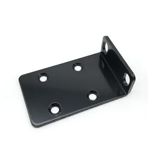 Wholesale Black Zinc Plated Sheet Metal Stamping 3 Way Angle Wall Mirror Mounting Corner Steel Bracket