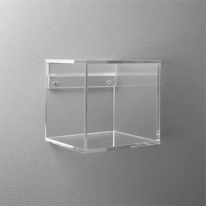Acrylic Box Lucite Display Wall Mounted Cube Clear Acrylic Storage Box Lucite Display Box
